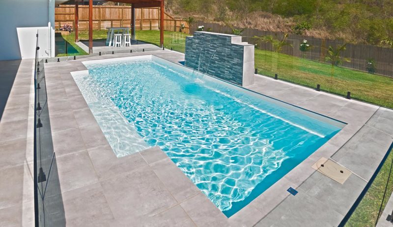 The Elegance fibreglass pool installed by Leisure Pools Bay of Plenty